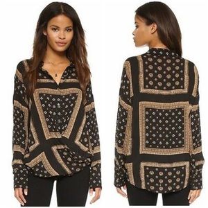 Free People Little Secrets Button Up Wrap Shirt